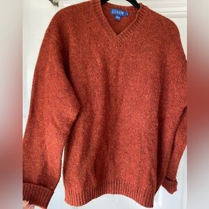 Vintage J. Crew Wool Sweater size Large burnt orange